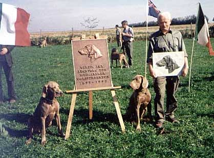 Vinnaren vid Tyska Weimaranerklubbens 100-års jubileum av HZP, Egon Brechmann